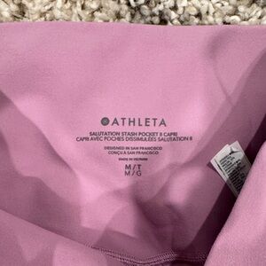 Athleta Salutation Stash Capri in Light Pink